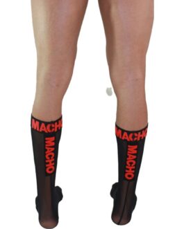 MACHO – CALZINI SOTTILI TAGLIA UNICA NERO/ROSSO