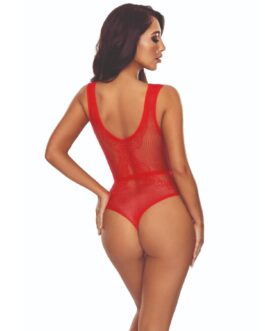 PASSION – BS115 BODYSTOCKING GRID RED