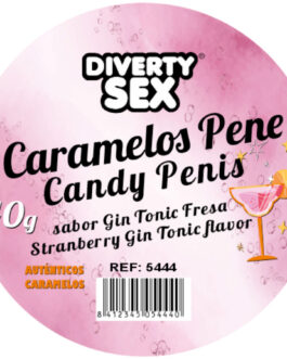 DIABLO PICANTE – 20 CARAMELLE A FORMA DI PENE AL GUSTO DI GIN & TONIC