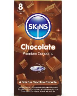 SKINS – PRESERVATIVI PREMIUM AL CIOCCOLATO CONFEZIONE DA 8