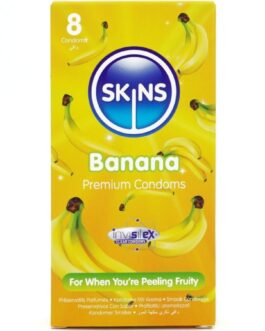 SKINS – PRESERVATIVI BANANA PREMIUM CONFEZIONE DA 8