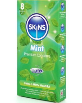 SKINS – PRESERVATIVI PREMIUM ALLA MENTA CONFEZIONE DA 8