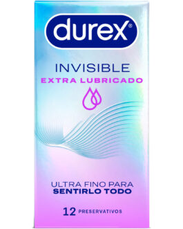 DUREX – PRESERVATIVI INVISIBILI EXTRA LUBRIFICATI 12 UNITÀ