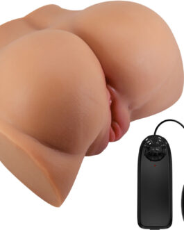 CRAZY BULL - VIBRATORE EMILIA ASS CON VAGINA E ANO REALISTICI, TELECOMANDO IN CARNE