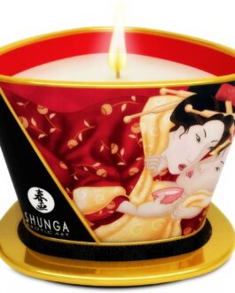 SHUNGA – MINI CARESS BY CANDELIGHT CANDELA DA MASSAGGIO FRAGOLE E CAVA 170 ML