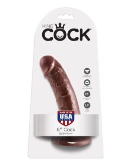 KING COCK – CAZZO MARRONE DA 6″ 15,2 CM