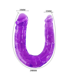 BAILE – DOPPIO DILDO IN JELLY FLESSIBILE LILLA