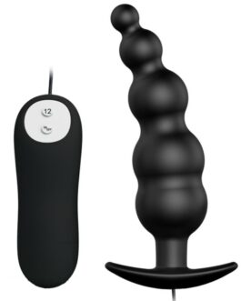 PRETTY LOVE – PLUG ANALE IN SILICONE EXTRA STIMOLAZIONE E 12 MODALIT DI VIBRAZIONE NERO