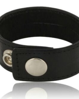 LEATHER BODY – CINTURINO PER PENE IN PELLE NERA REGOLABILE