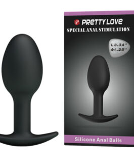 PRETTY LOVE – PLUG ANALE IN SILICONE 6.5 CM NERO