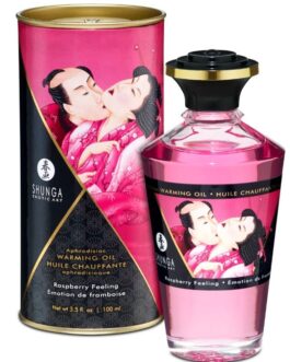 SHUNGA – OLIO DA MASSAGGIO EFFETTO CALORE SAPORE INTENSO DI LAMPONE 100 ML