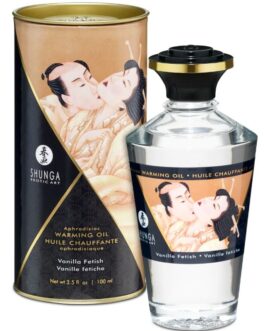 SHUNGA – OLIO DA MASSAGGIO EFFETTO CALDO AL GUSTO VANIGLIA FETISH 100 ML
