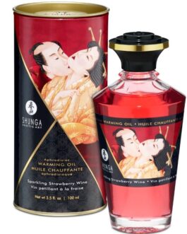 SHUNGA – OLIO DA MASSAGGIO EFFETTO CALORE FRAGOLE E CAVA 100 ML