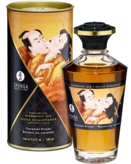SHUNGA – OLIO DA MASSAGGIO CON EFFETTO CALORE SAPORE CARAMELLO 100 ML