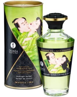 SHUNGA – OLIO DA MASSAGGIO CON EFFETTO CALORE GUSTO SORBETTO DI MEZZANOTTE 100 ML