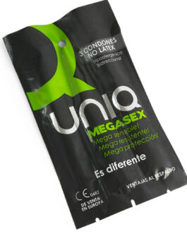 UNIQ – MEGASEX LATEX FREE SENSITIVE CONDOMS 3 UNITS