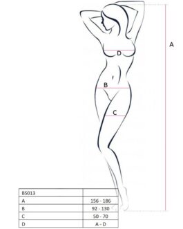 PASSION – WOMAN BS013 BODYSTOCKING NERO TAGLIA UNICA