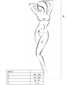 PASSION – WOMAN BS016 BODYSTOCKING BIANCO TAGLIA UNICA