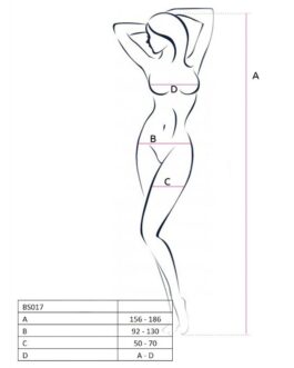 PASSION – WOMAN BS017 BODYSTOCKING BIANCO TAGLIA UNICA