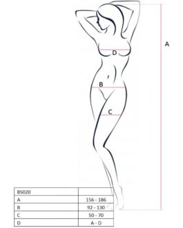 PASSION – WOMAN BS020 BODYSTOCKING NERO TAGLIA UNICA