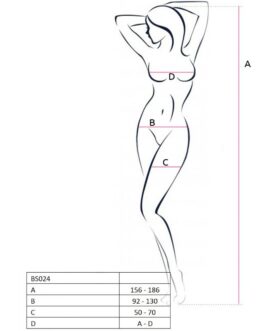 PASSION – WOMAN BS024 BODYSTOCKING BIANCO TAGLIA UNICA