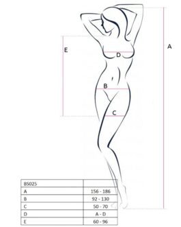 PASSION – WOMAN BS025 BODYSTOCKING ABITO BIANCO STILE TAGLIA UNICA