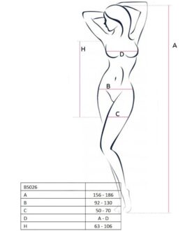 PASSION – WOMAN BS026 BODYSTOCKING ABITO BIANCO STILE TAGLIA UNICA