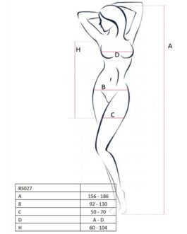 PASSION – WOMAN BS027 BODYSTOCKING ABITO BIANCO STILE TAGLIA UNICA
