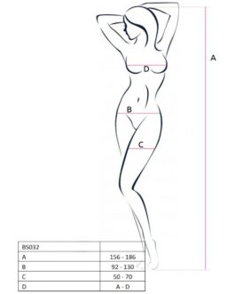 PASSION – WOMAN BS032 BODYSTOCKING ROSSO TAGLIA UNICA