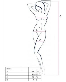PASSION – WOMAN BS034 BODYSTOCKING ROSSO TAGLIA UNICA