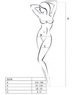 PASSION – WOMAN BS038 BODYSTOCKING BIANCO TAGLIA UNICA
