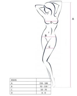 PASSION – DONNA BS045 BODYSTOCKING NERO TAGLIA UNICA