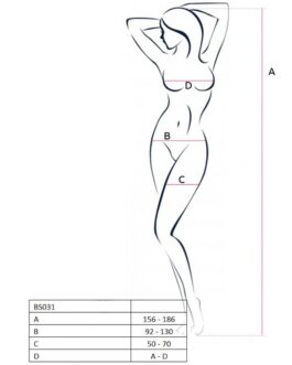 PASSION – WOMAN BS031 BODYSTOCKING ROSSO TAGLIA UNICA