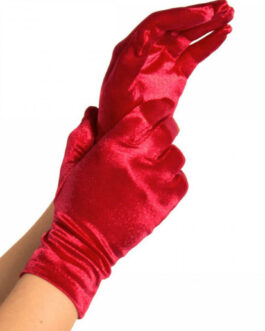 LEG AVENUE – GUANTI IN RASO ROSSO