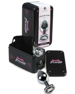 SECRETPLAY – PLUG ANALE TRASPARENTE ALLUMINIO 8 CM