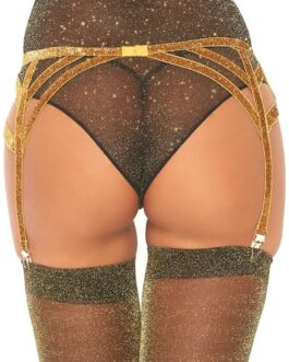LEG AVENUE – CINTURINO ELASTICO IN LUREX TAGLIA UNICA