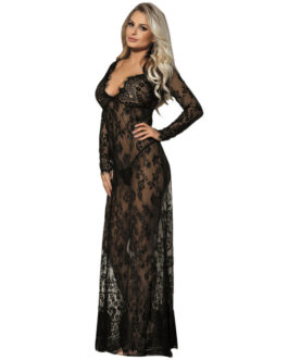 SUBBLIME – VESTIDO LARGO MANGA LARGA S/M