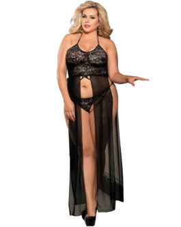 SUBBLIME – QUEEN PLUS SET TOP E PERIZOMA NERO