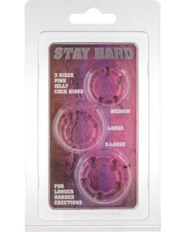 SEVEN CREATIONS – SET DI TRE ANELLI PER PENE ROSA