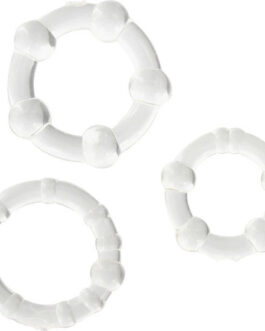 SEVEN CREATIONS – SET DI TRE ANELLI PER PENE TRASPARENTI