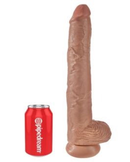 KING COCK PENE REALISTICO CON TESTICOLI 35,6 CM