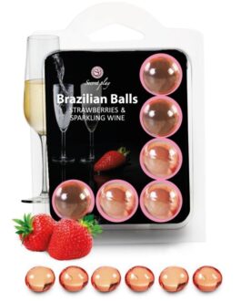 SECRETPLAY – SET 6 PALLINE BRASILIANI FRAGOLE CON CAVA