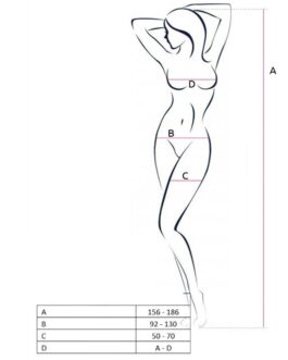 PASSION – WOMAN BS047 BODYSTOCKING BIANCO TAGLIA UNICA