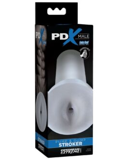 PDX MALE – POMPA E STROKER DUMP – TRASPARENTE
