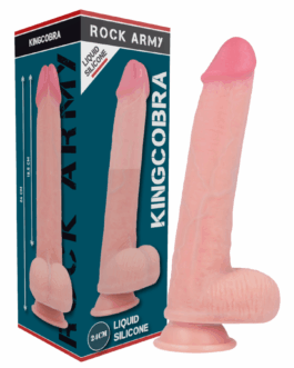 ROCKARMY – LIQUID SILICONE PREMIUM KINGCOBRA REALISTICO 24 CM -O- 4.77 CM