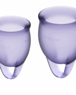SATISFYER – FEEL CONFIDENT COPPA MESTRUALE VIOLA 15 + 20 ML