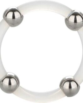 CALEXOTICS - ANELLO IN SILICONE CON PERLINE IN ACCIAIO L