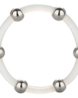 CALEXOTICS – ANELLO IN SILICONE CON PERLINE IN ACCIAIO XL