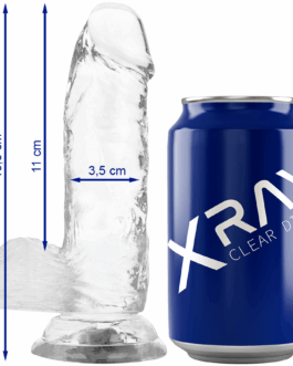 X RAY - CAZZO TRASPARENTE CON SFERE 15.5 CM -O- 3.5 CM