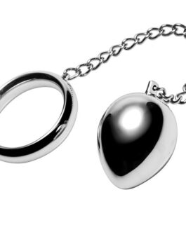 METAL HARD – ANELLO COCK 40MM + CATENA CON SFERA IN METALLO